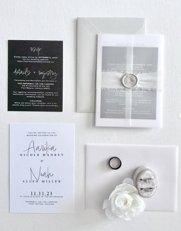 sleek and stylish invitation suite 