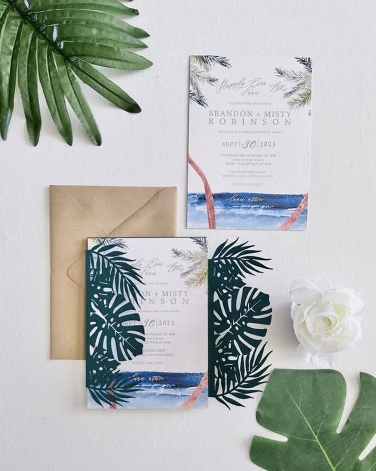 Beach Chic Wedding Invitations